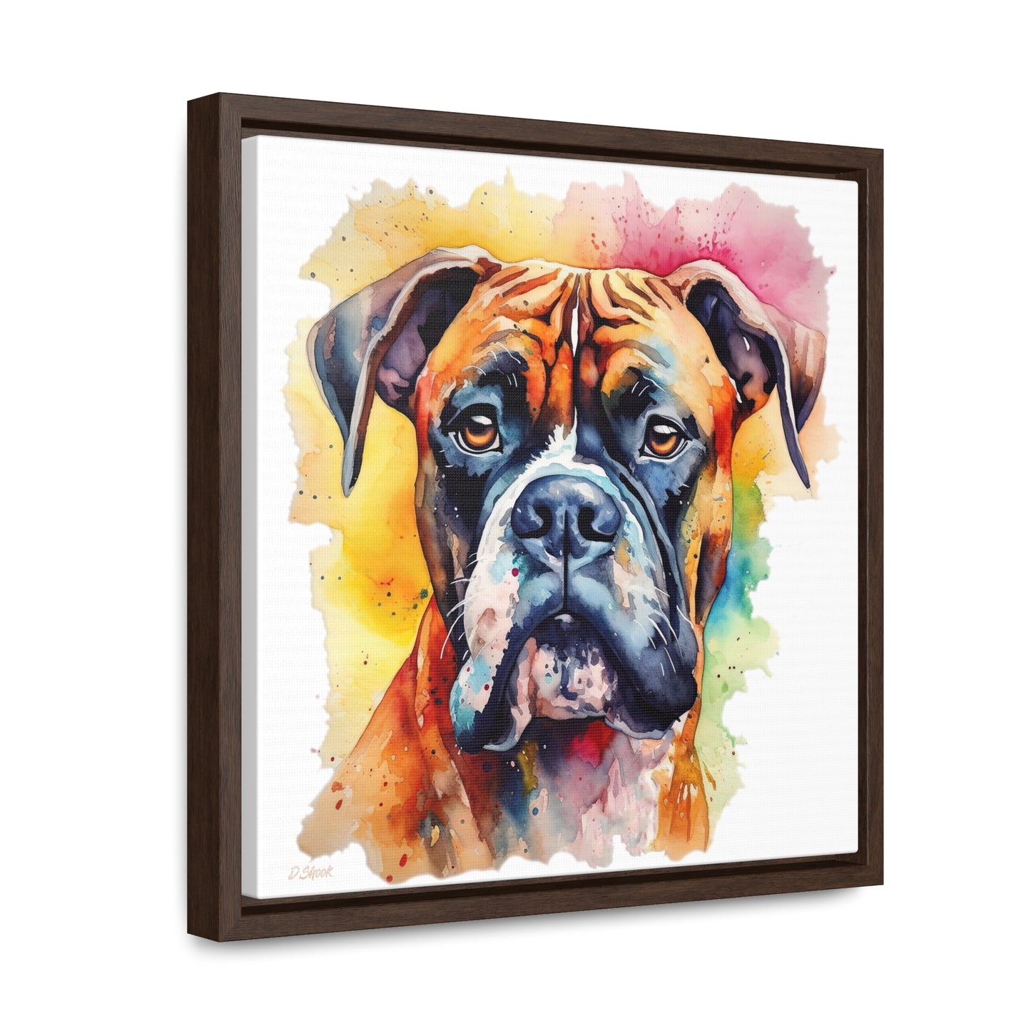 Boxer 1 Gallery Canvas Wraps, Square Frame