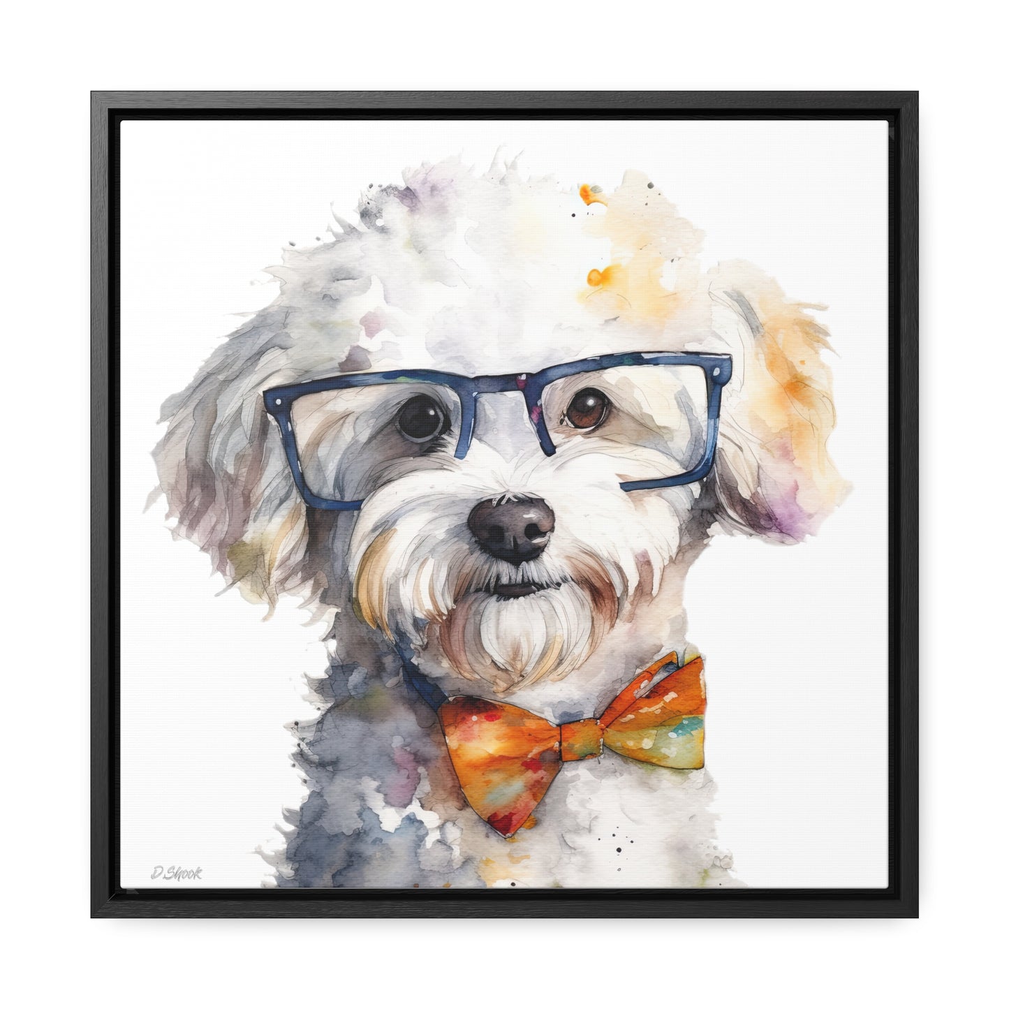 Bichon Frise 4 Gallery Canvas Wraps, Square Frame