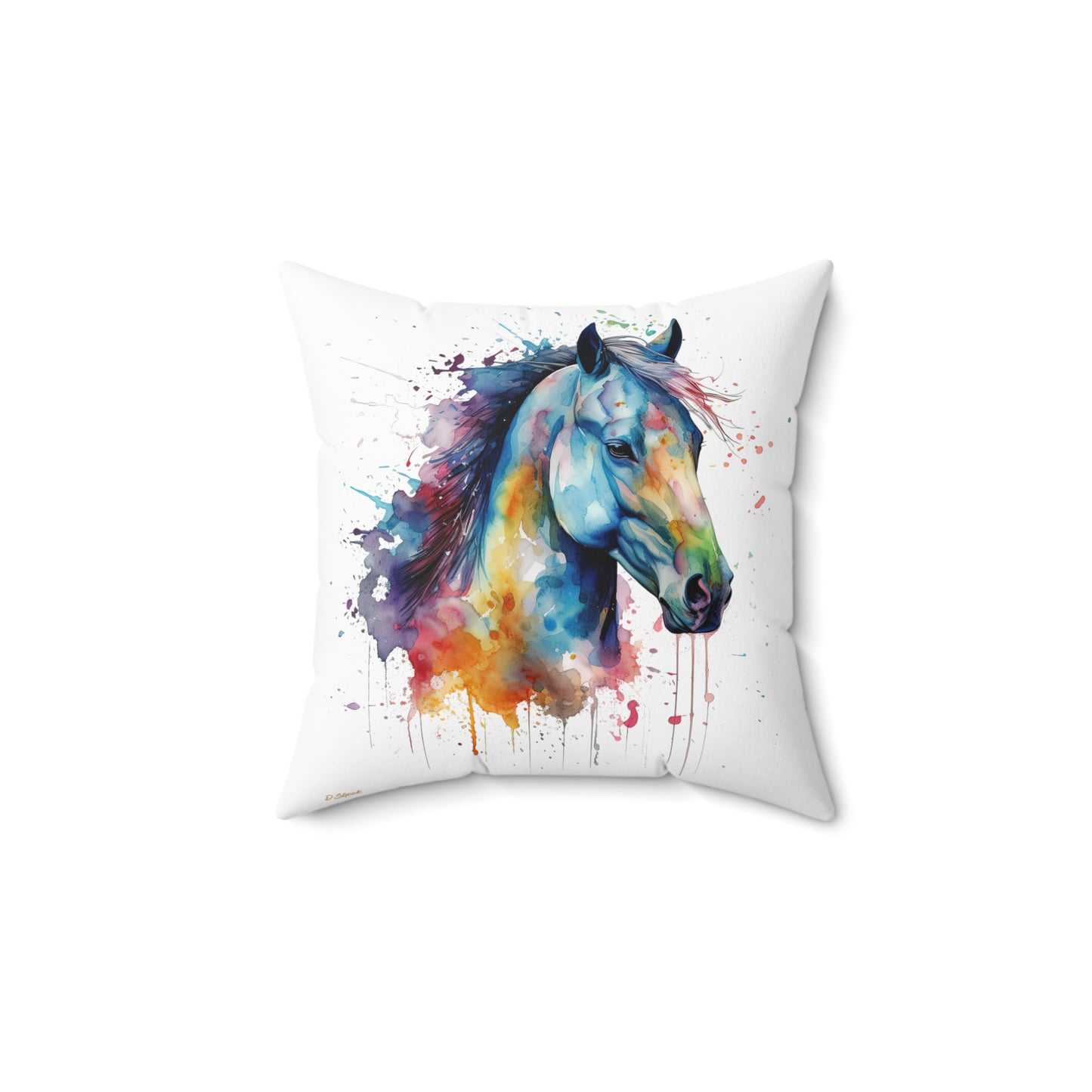 Horse Rescue 13 Spun Polyester Square Pillow
