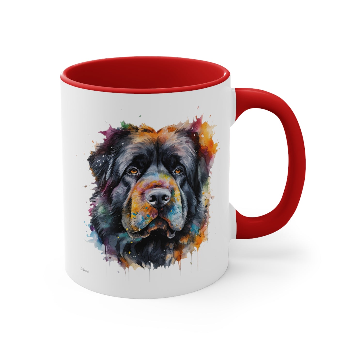 Newfoundland Dog 2 Accent Mugs