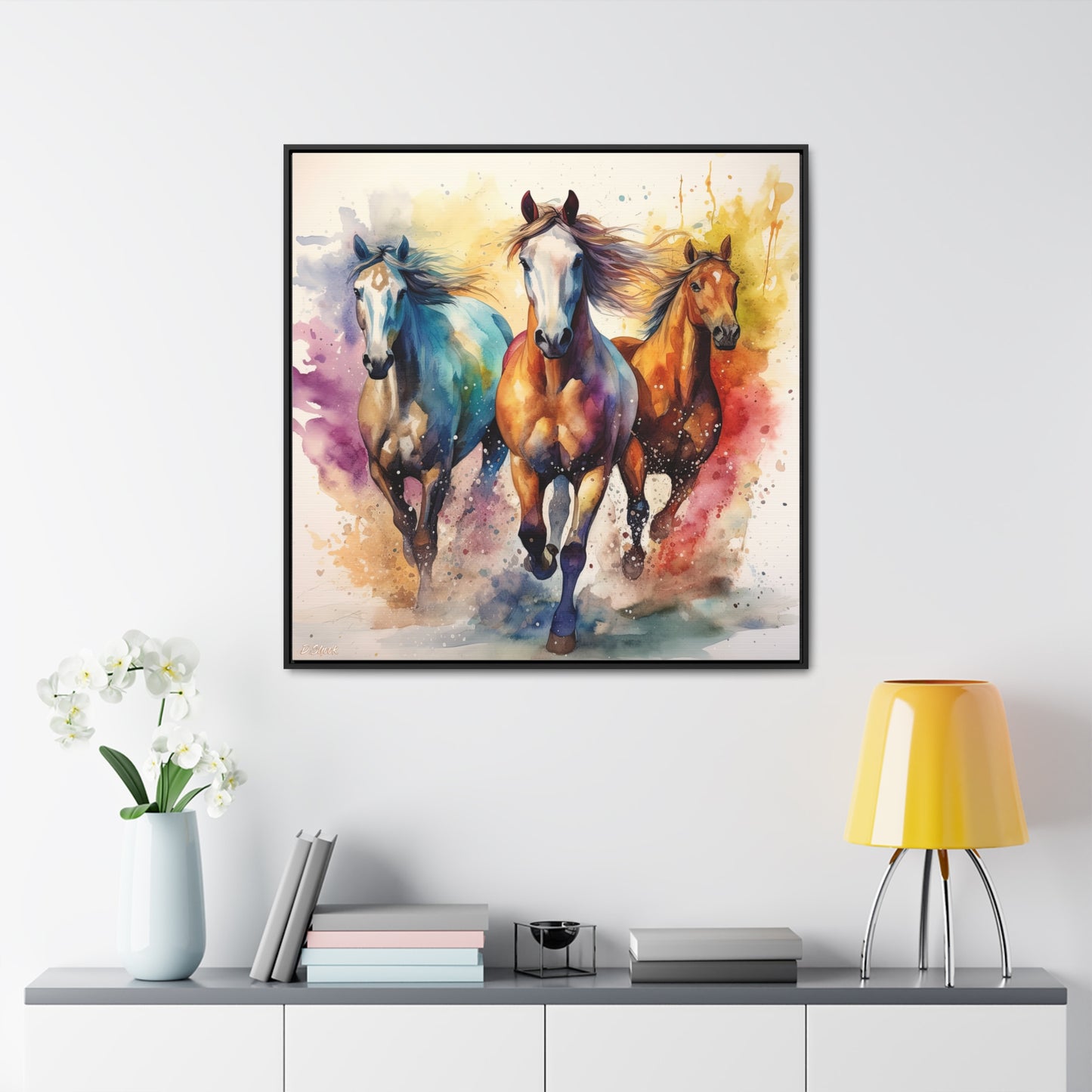 Horse Rescue 8 Gallery Canvas Wraps, Square Frame
