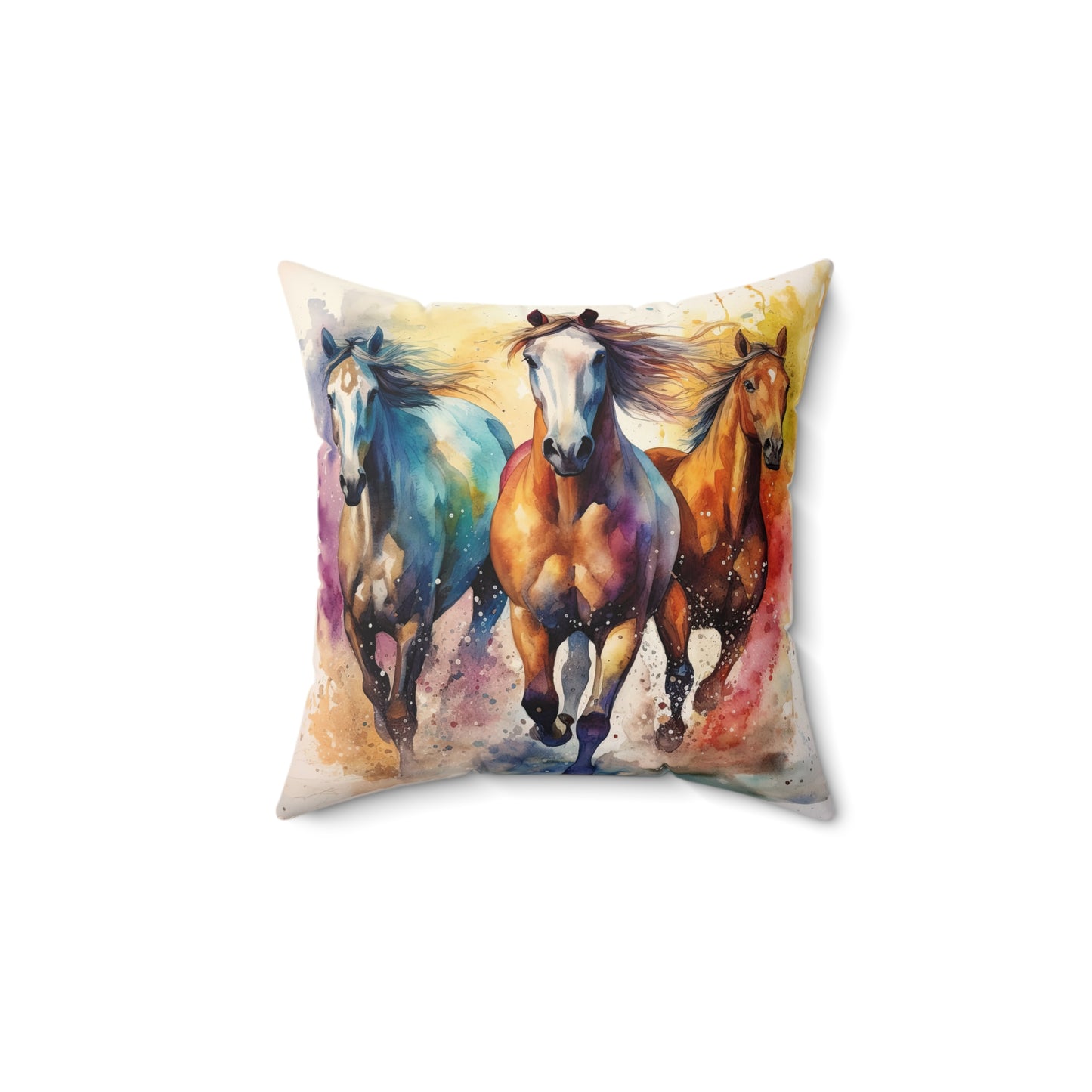 Horse Rescue 8 Spun Polyester Square Pillow