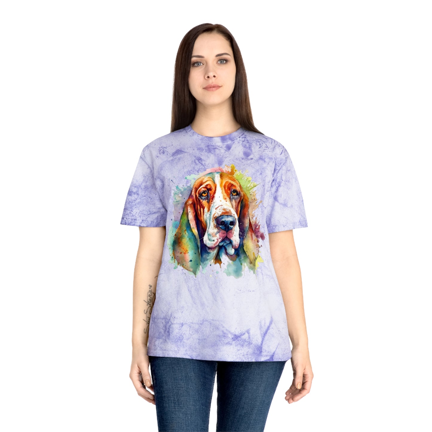 Basset Hound 1 Unisex Color Blast T-Shirt