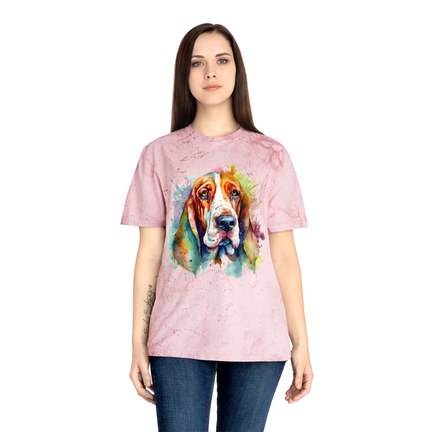 Basset Hound 1 Unisex Color Blast T-Shirt