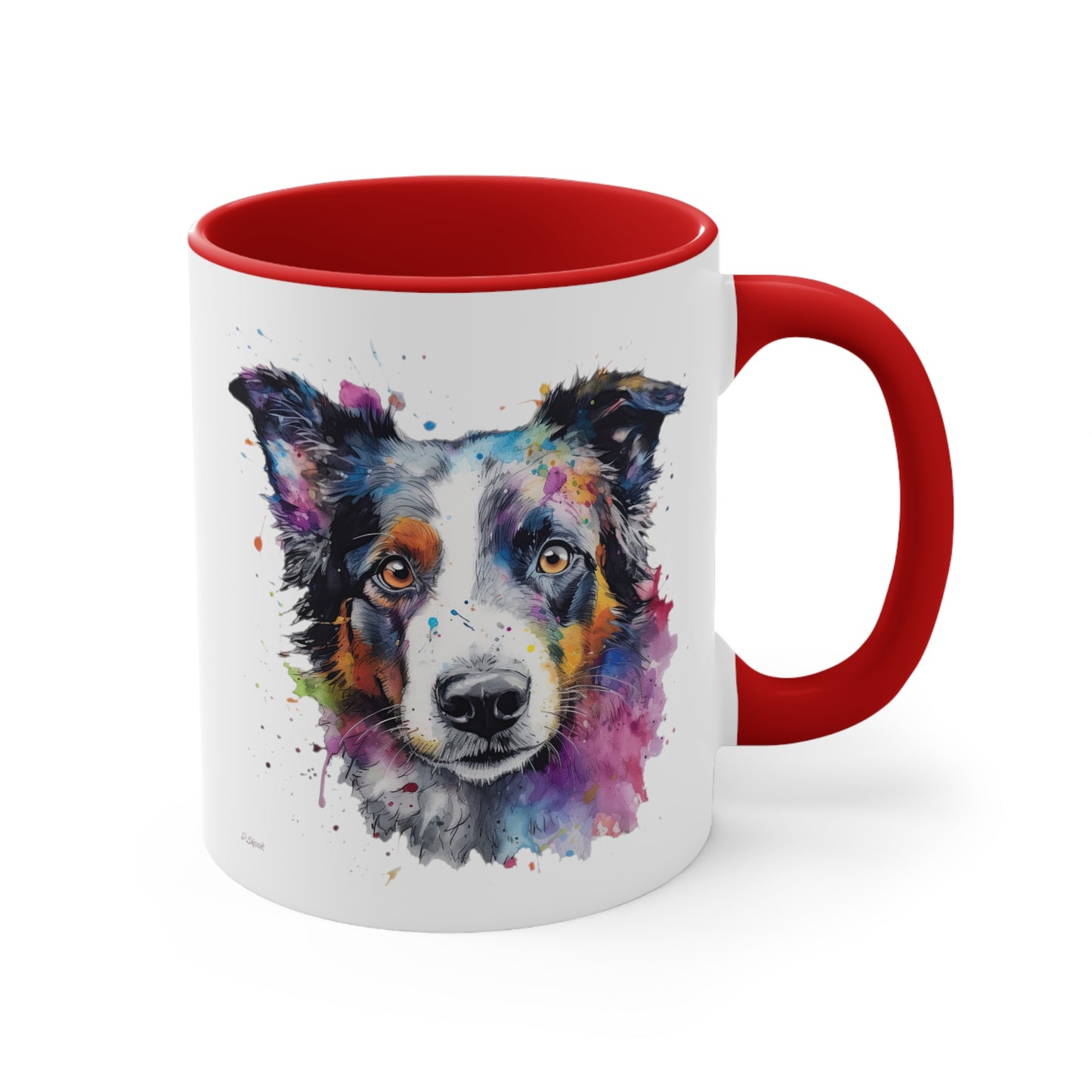 Border Collie 1 Accent Mugs