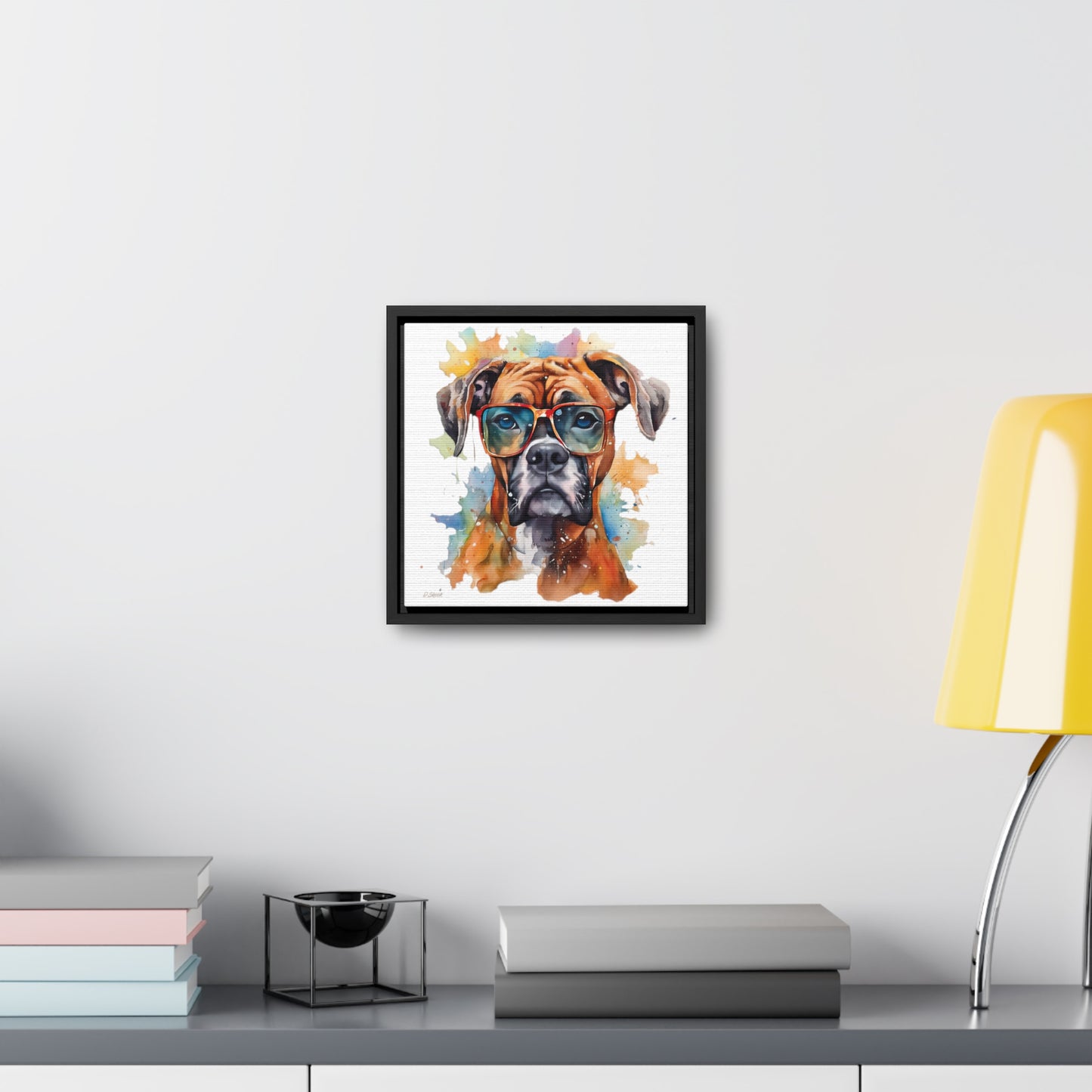 Boxer 4 Gallery Canvas Wraps, Square Frame