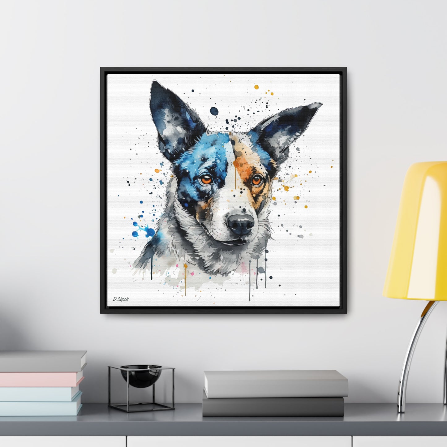 Blue Heeler 1 Gallery Canvas Wraps, Square Frame