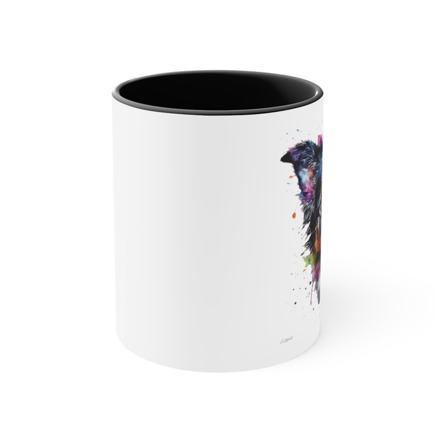 Border Collie 1 Accent Mugs