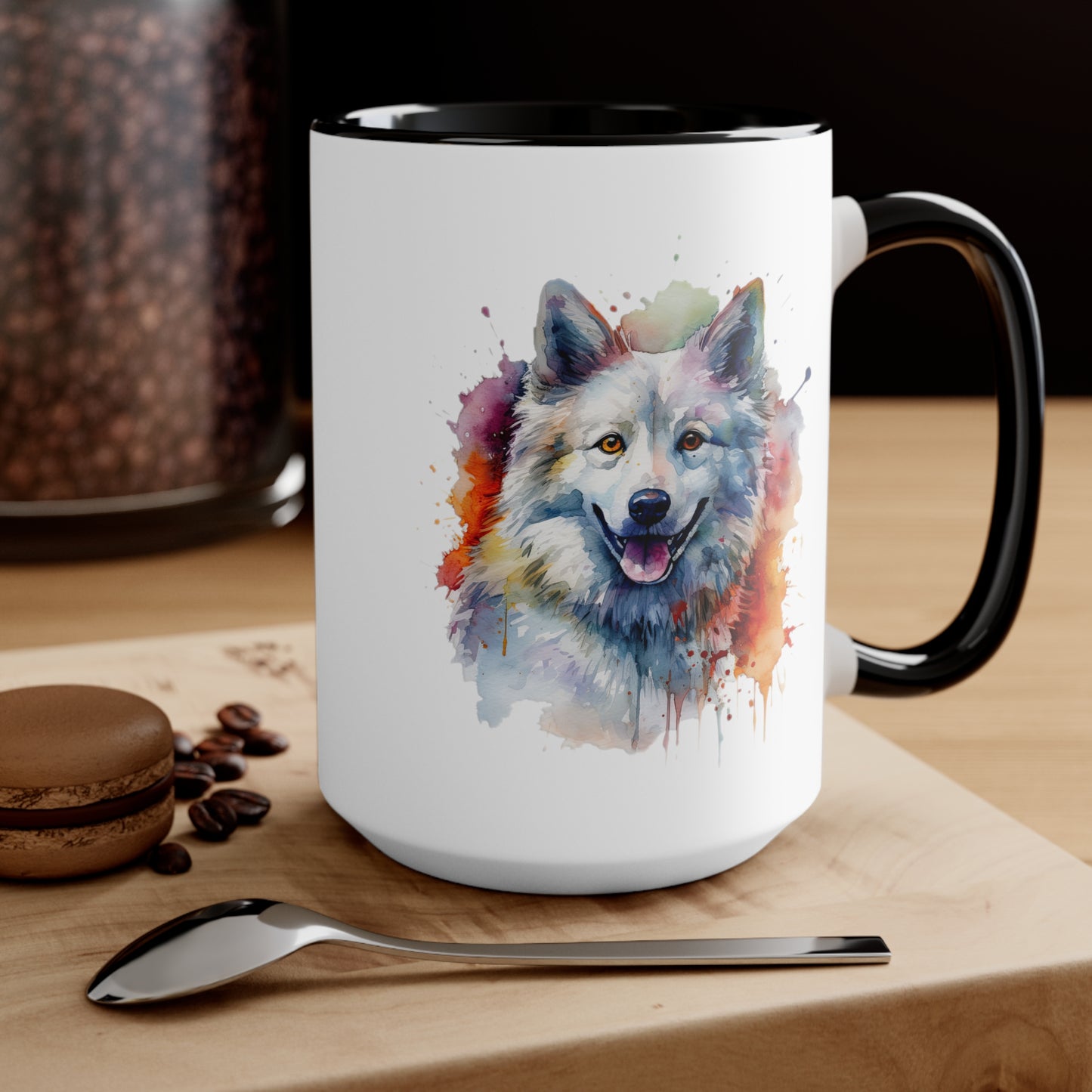 American Eskimo Dog 3 Accent Mugs