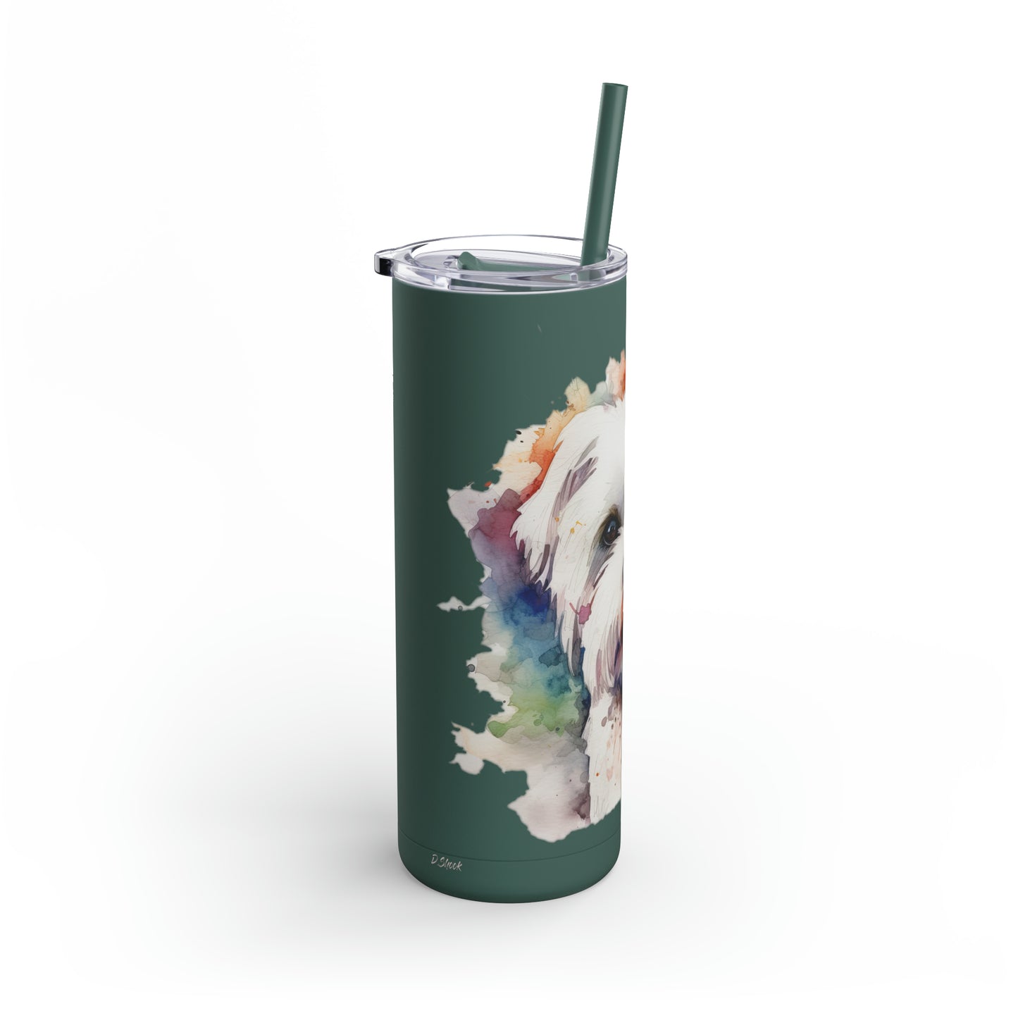 Maltese Dog 2 Maars Maker Skinny Matte Tumbler, 20oz