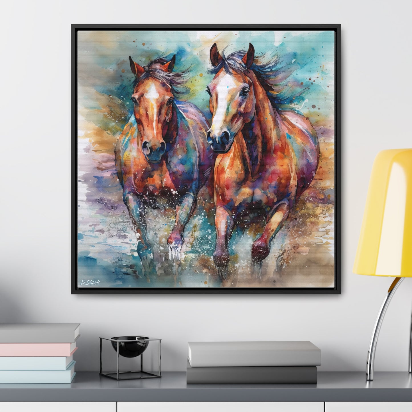 Horse Rescue 7 Gallery Canvas Wraps, Square Frame