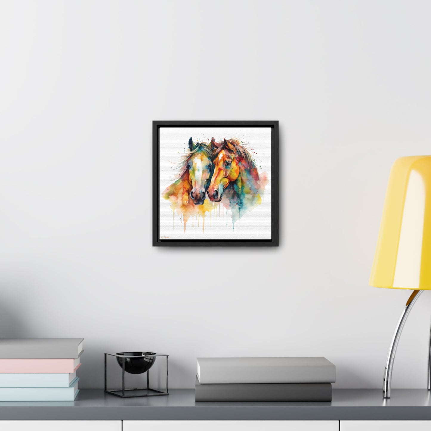 Horse Rescue 6 Gallery Canvas Wraps, Square Frame