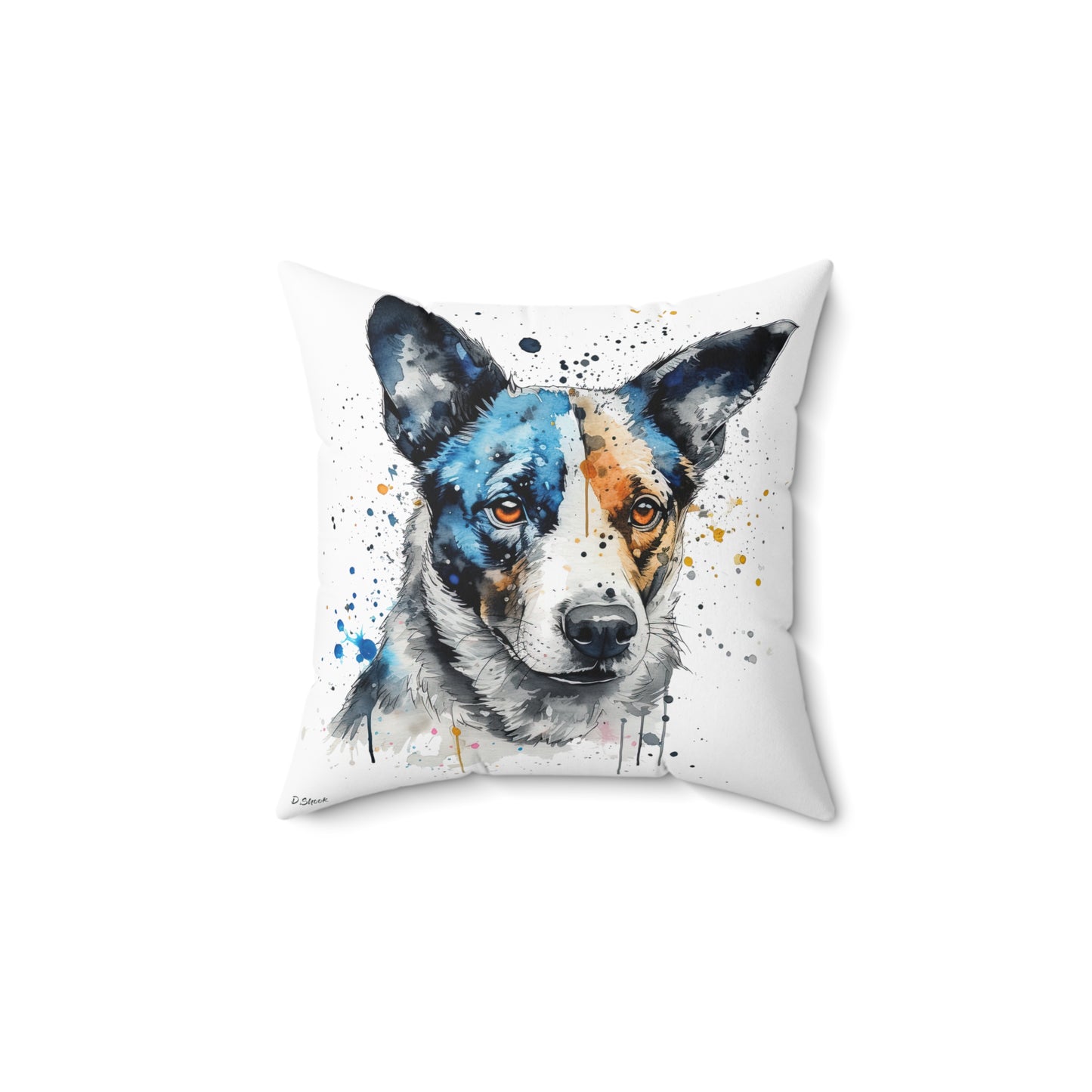Blue Heeler 1 Spun Polyester Square Pillow