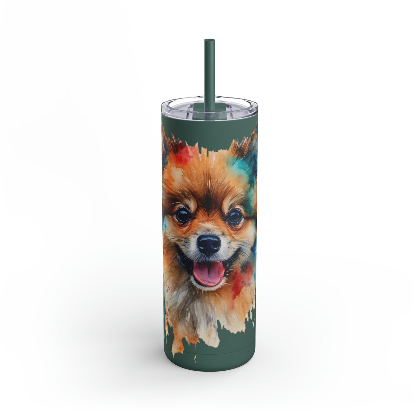 Pomeranian 3 Maars Maker Skinny Matte Tumbler, 20oz