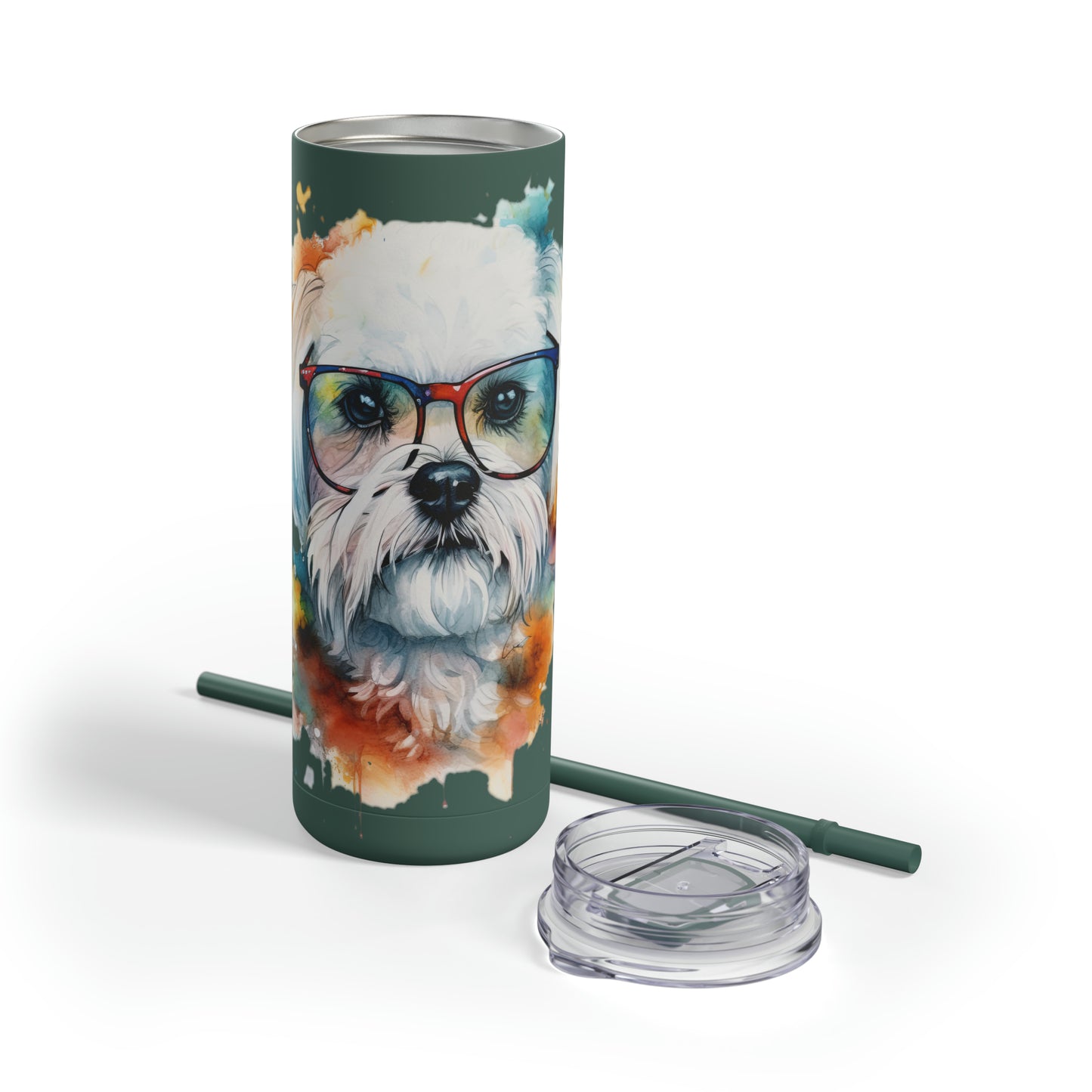 Maltese Dog 5 Maars Maker Skinny Matte Tumbler, 20oz