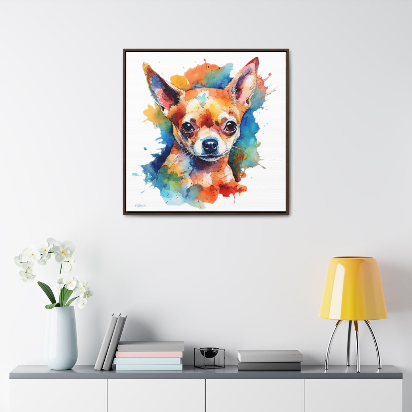 Chihuahua 6 Gallery Canvas Wraps, Square Frame