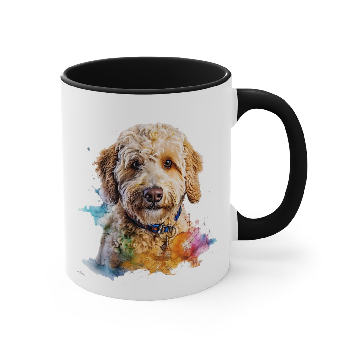 Mini Golden Doodle 3 Accent Mugs