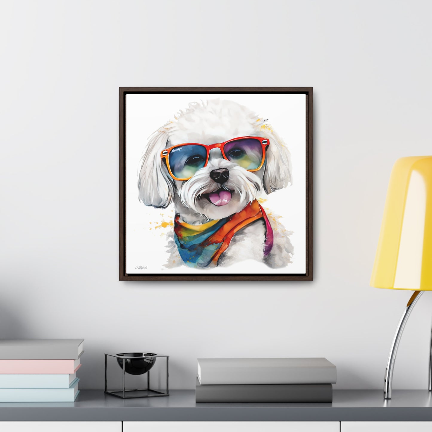 Bichon Frise 5 Gallery Canvas Wraps, Square Frame