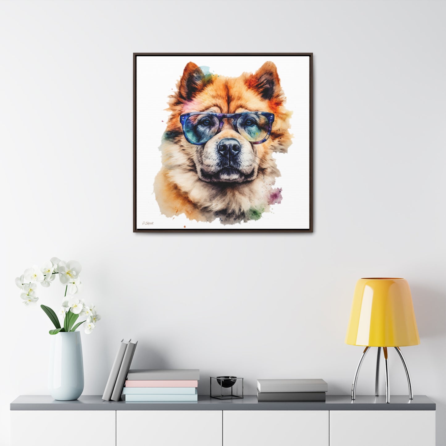 Chow Chow 5 Gallery Canvas Wraps, Square Frame