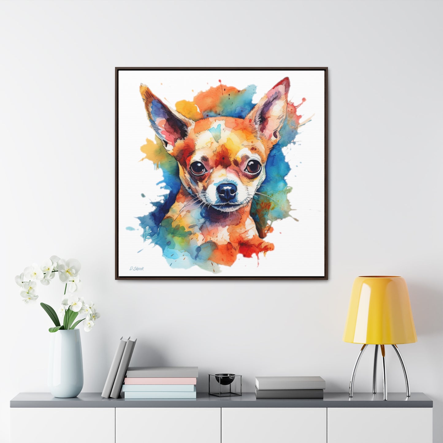 Chihuahua 6 Gallery Canvas Wraps, Square Frame