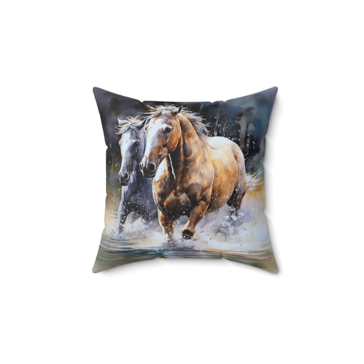 Horse Rescue 18 Spun Polyester Square Pillow