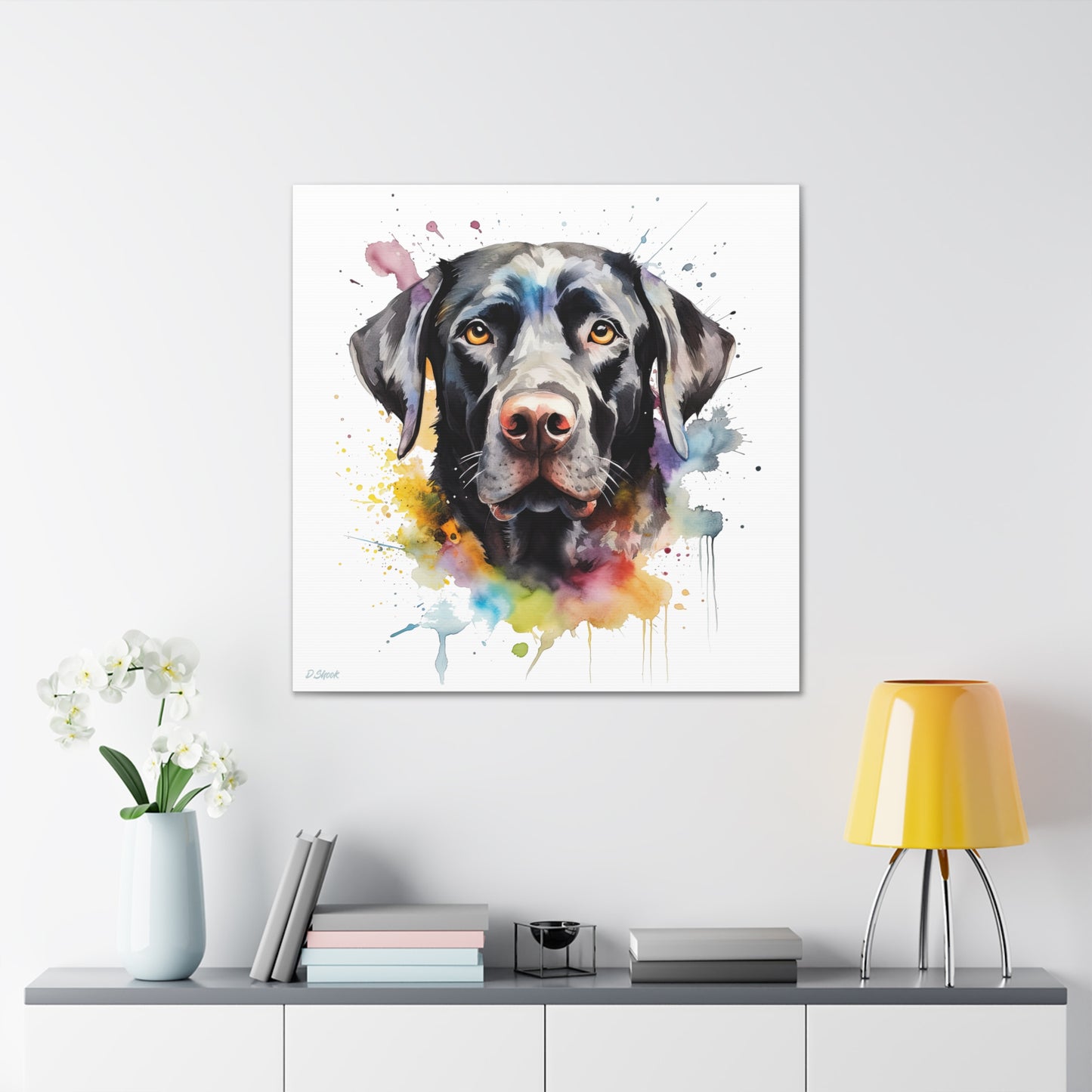 Black Lab 6 Canvas Gallery Wraps