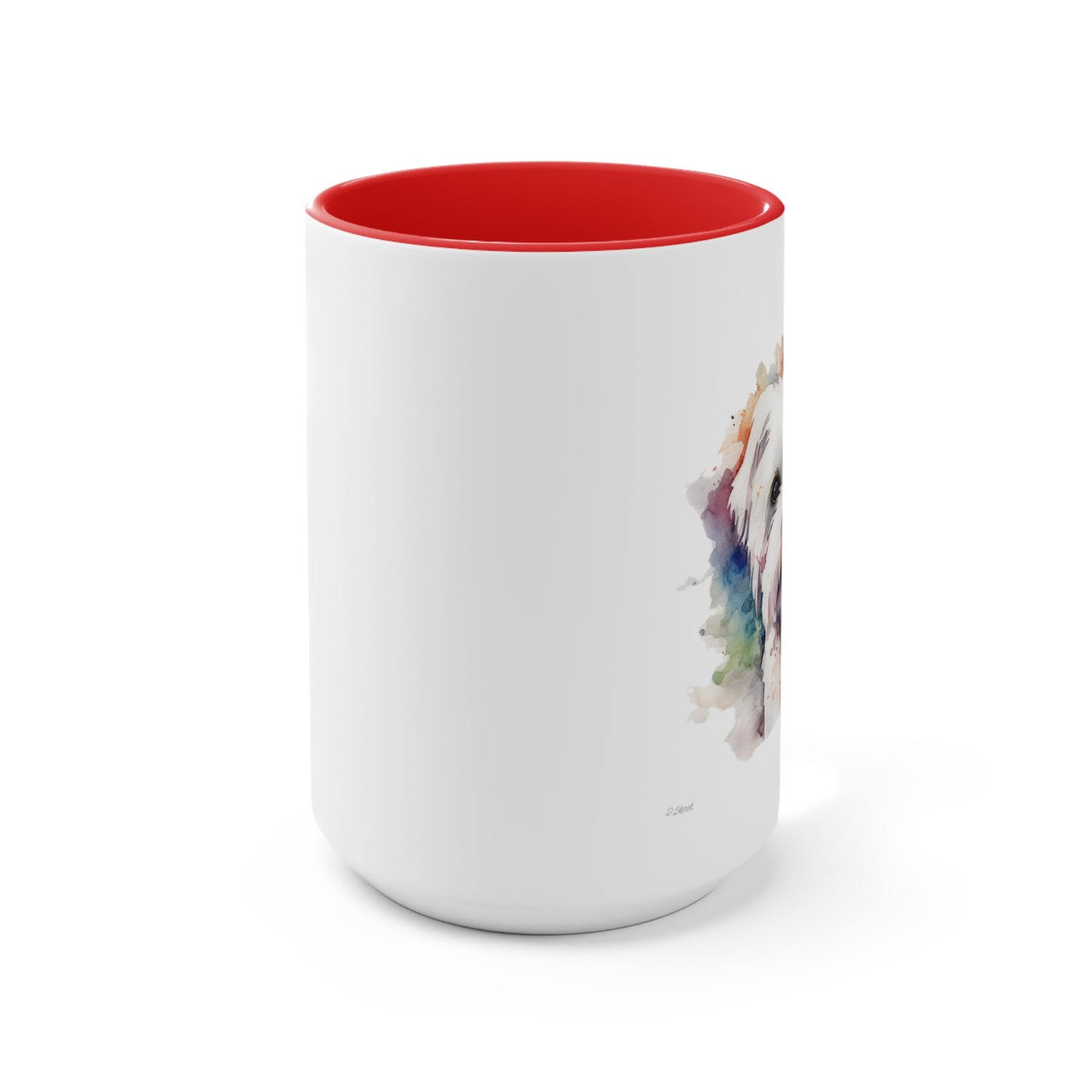 Maltese Dog 2 Accent Mugs
