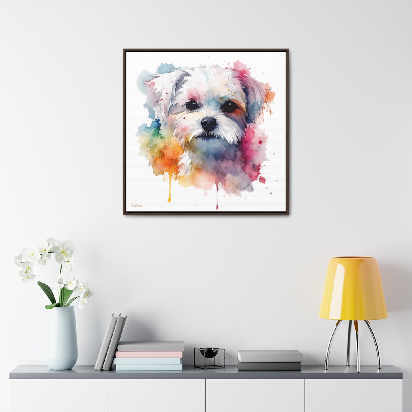 Maltese Dog 1 Gallery Canvas Wraps, Square Frame