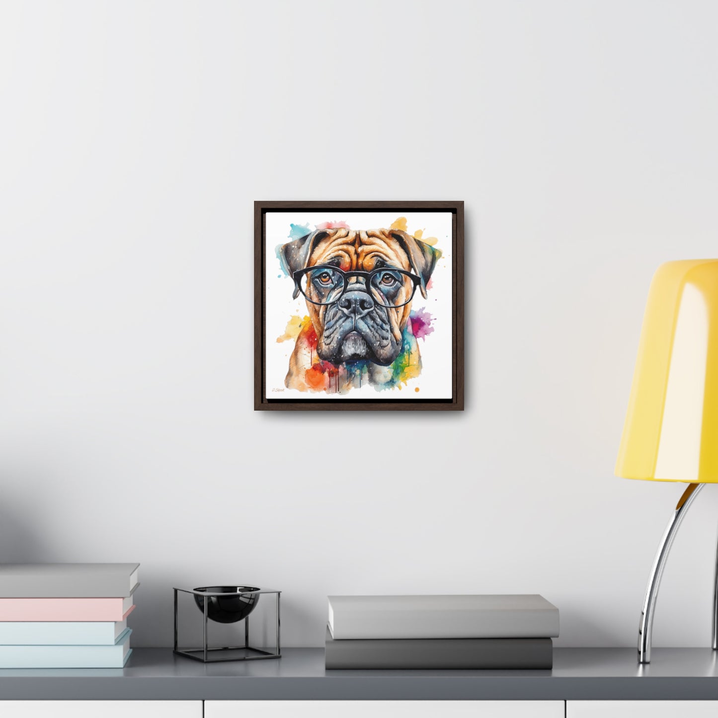 Bullmastiff 6 Gallery Canvas Wraps, Square Frame