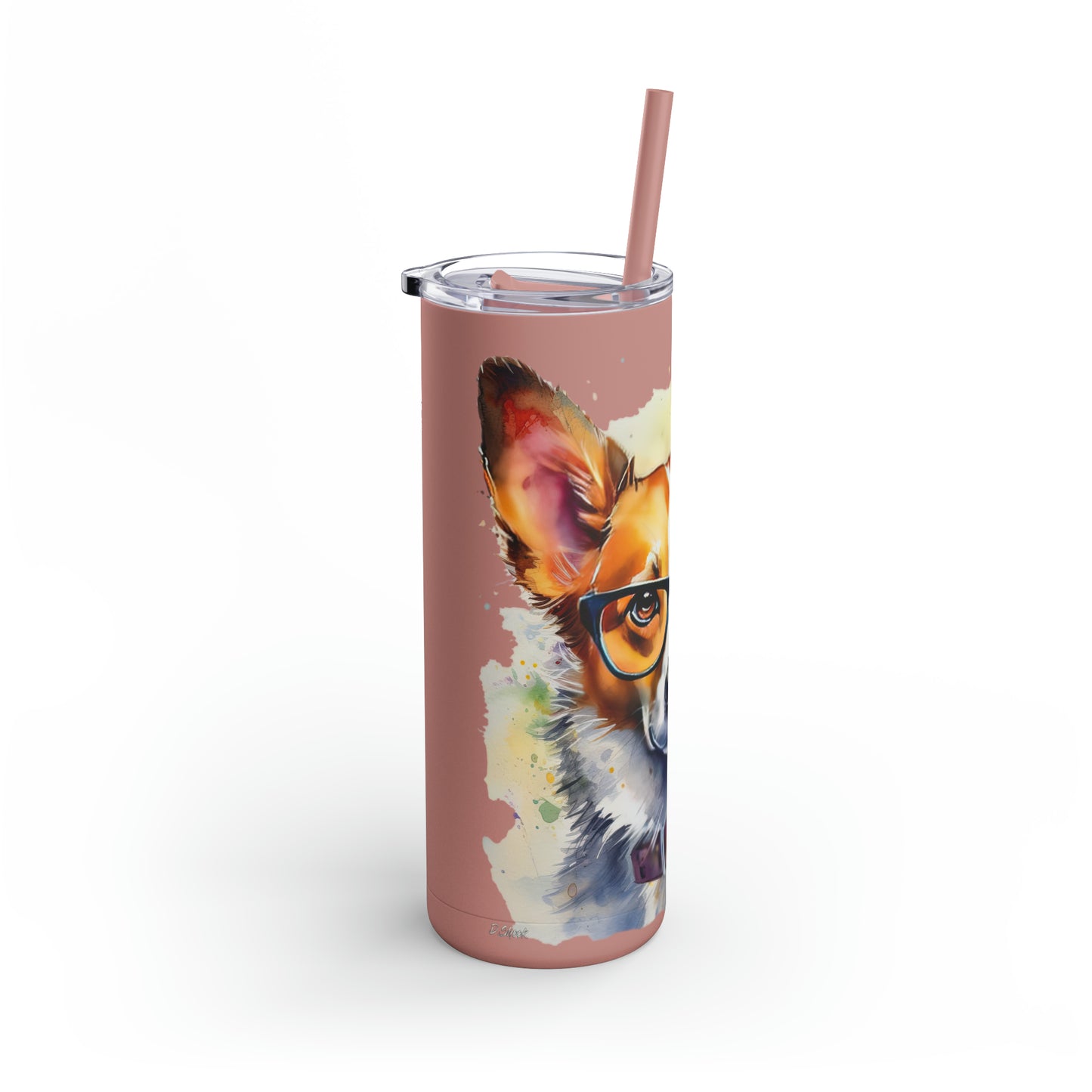 Pembroke Welsh Corgi 4 Maars Maker Skinny Matte Tumbler, 20oz
