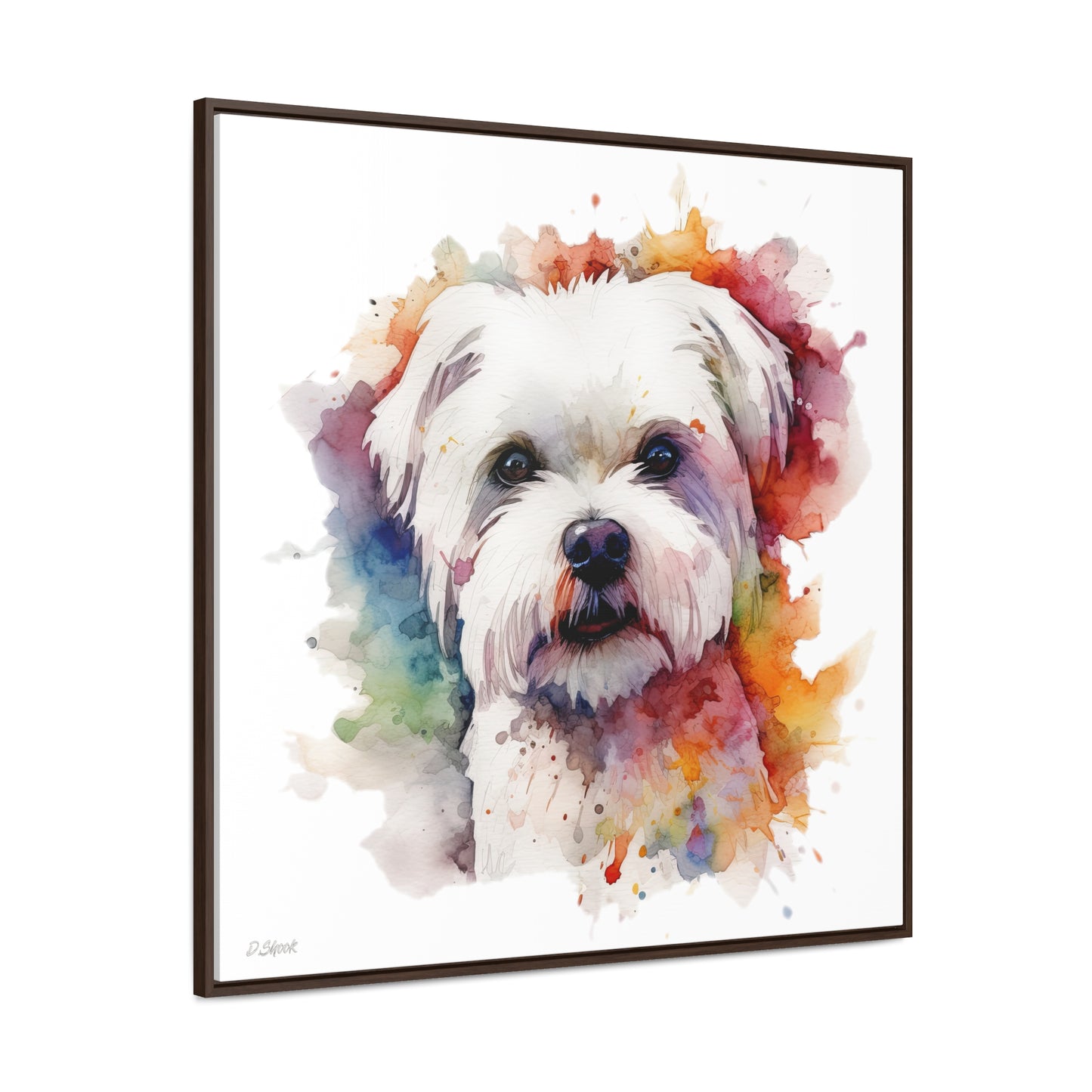Maltese Dog 2 Gallery Canvas Wraps, Square Frame