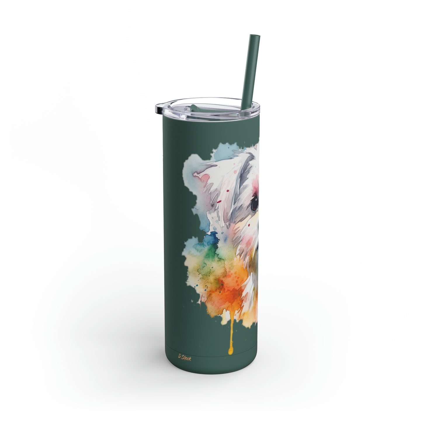 Maltese Dog 1 Maars Maker Skinny Matte Tumbler, 20oz