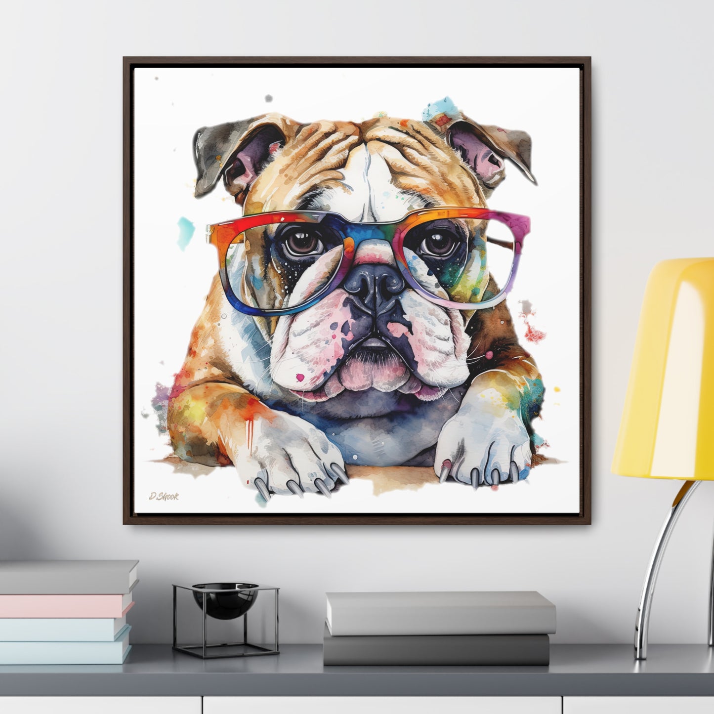 bulldog 5 Gallery Canvas Wraps, Square Frame