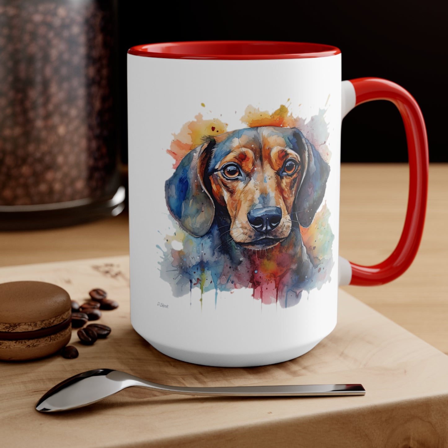Dachshund 4 Accent Mugs