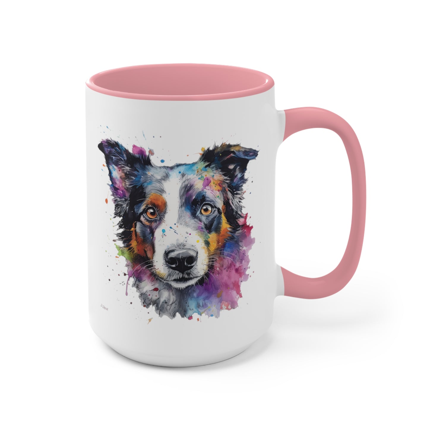 Border Collie 1 Accent Mugs