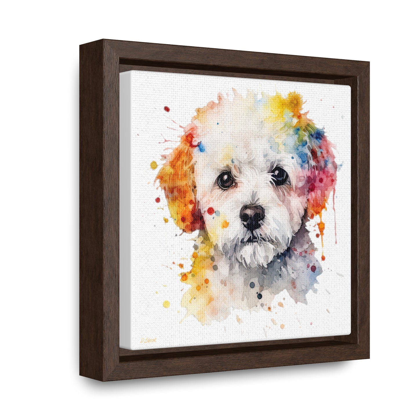 Bichon Frise 2 Gallery Canvas Wraps, Square Frame