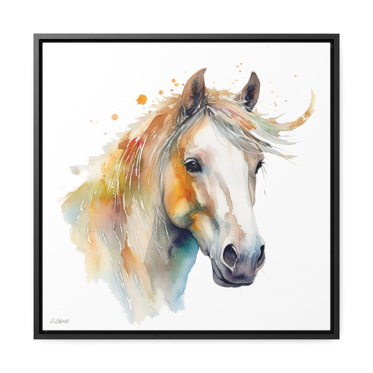 Horse Rescue 21 Gallery Canvas Wraps, Square Frame