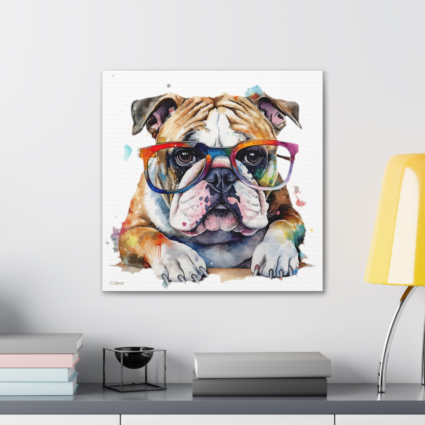 bulldog 5 Canvas Gallery Wraps