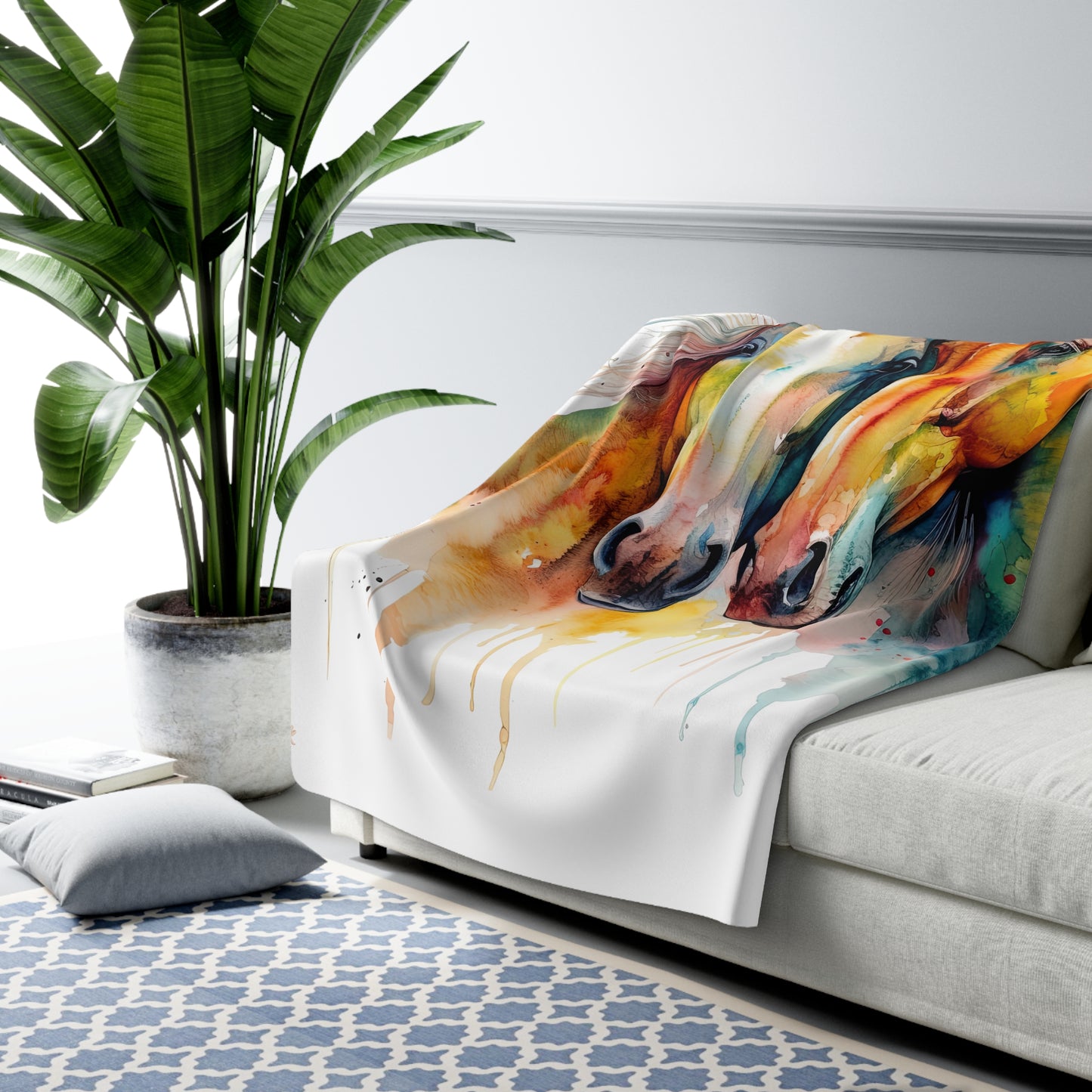 Horse Rescue 6 Sherpa Fleece Blanket