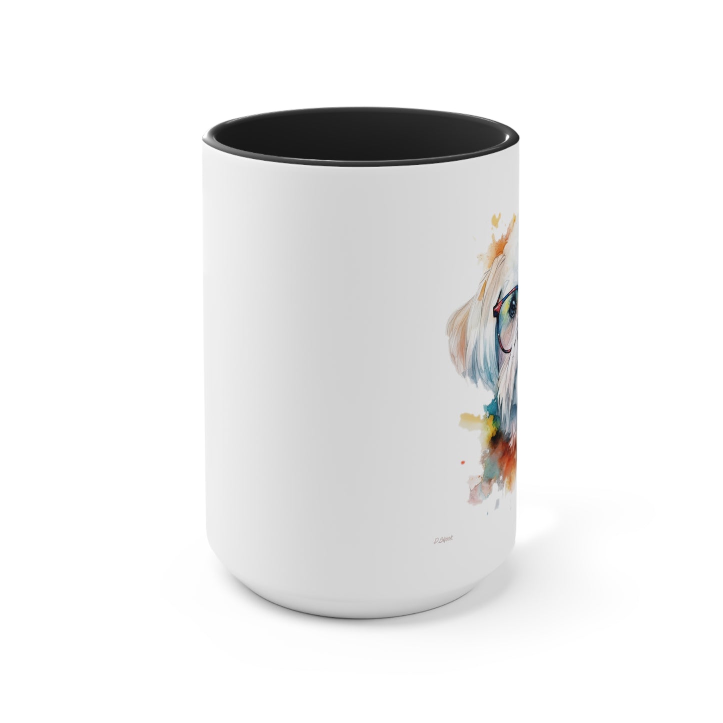 Maltese Dog 5 Accent Mugs