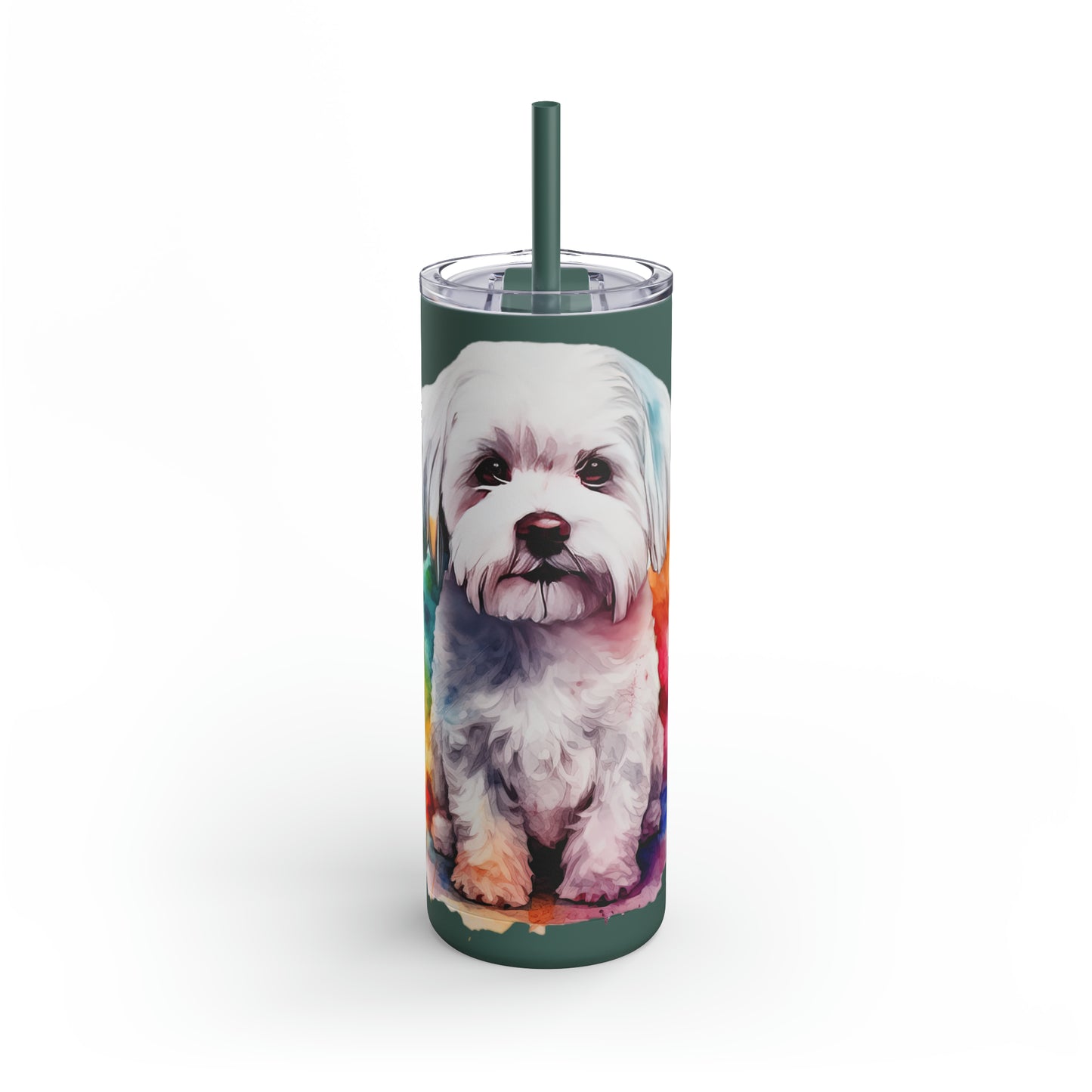 Maltese Dog 3 Maars Maker Skinny Matte Tumbler, 20oz