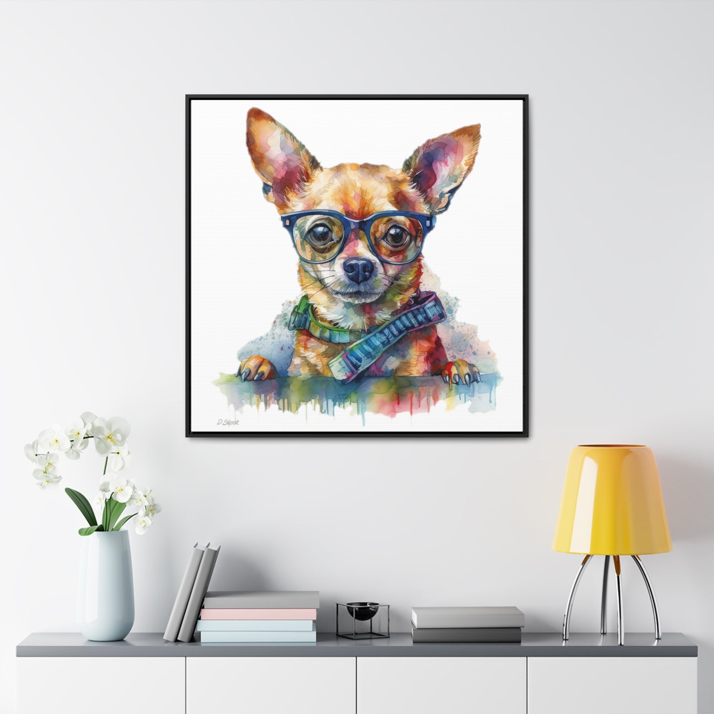 Chihuahua 4 Gallery Canvas Wraps, Square Frame
