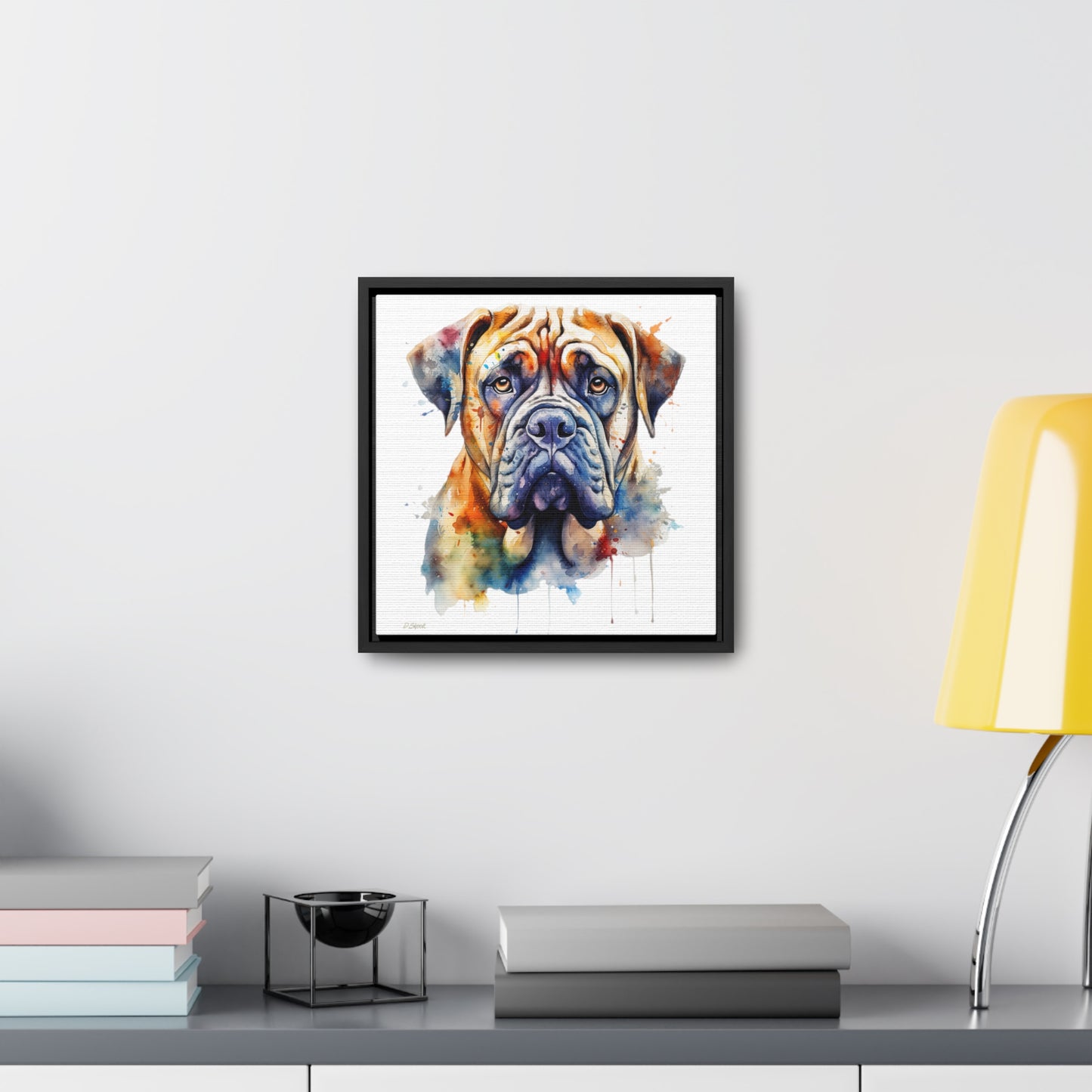 Bullmastiff 3 Gallery Canvas Wraps, Square Frame