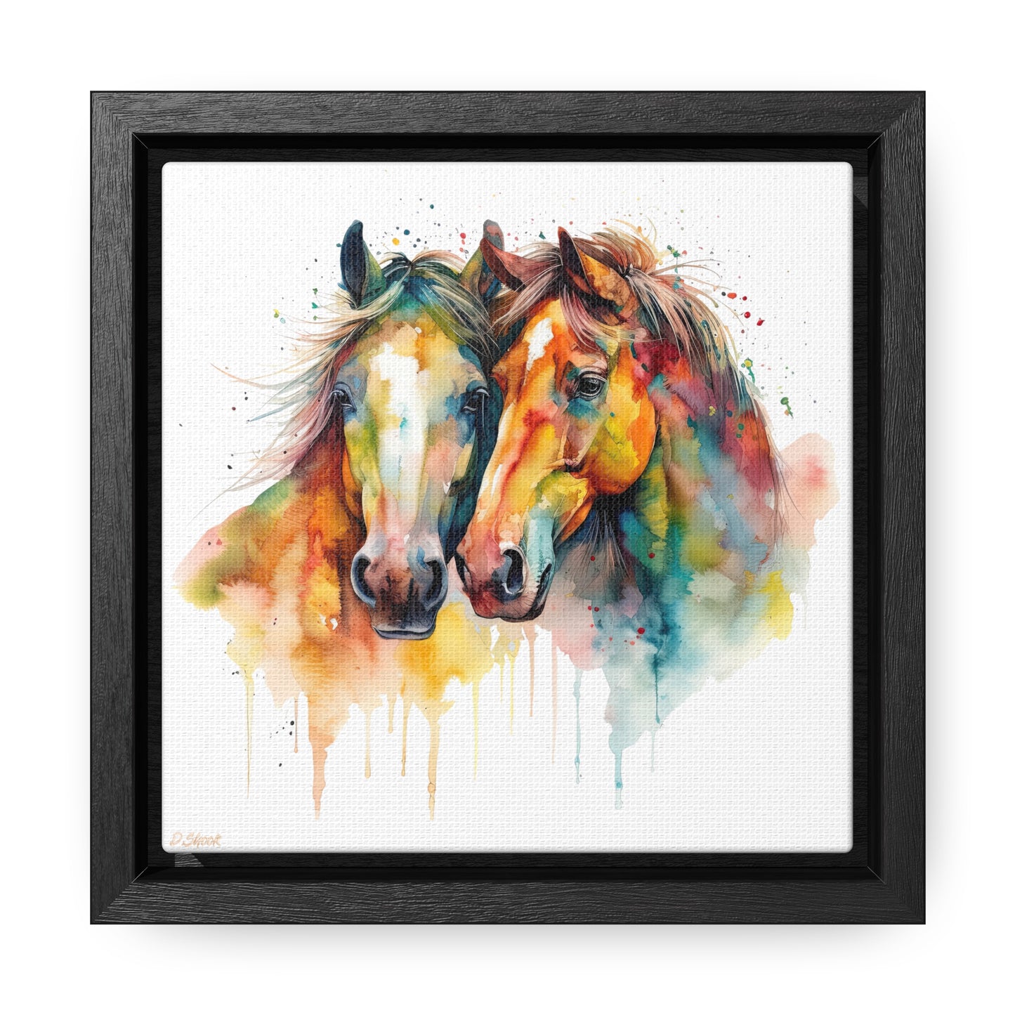 Horse Rescue 6 Gallery Canvas Wraps, Square Frame