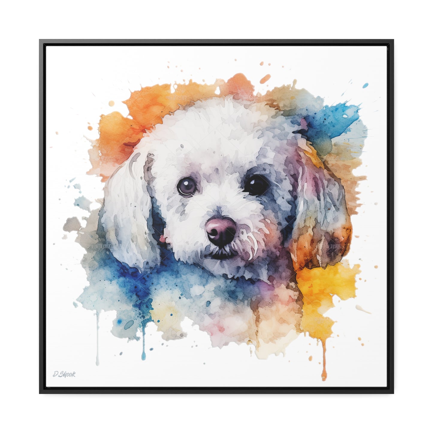 Bichon Frise 3 Gallery Canvas Wraps, Square Frame