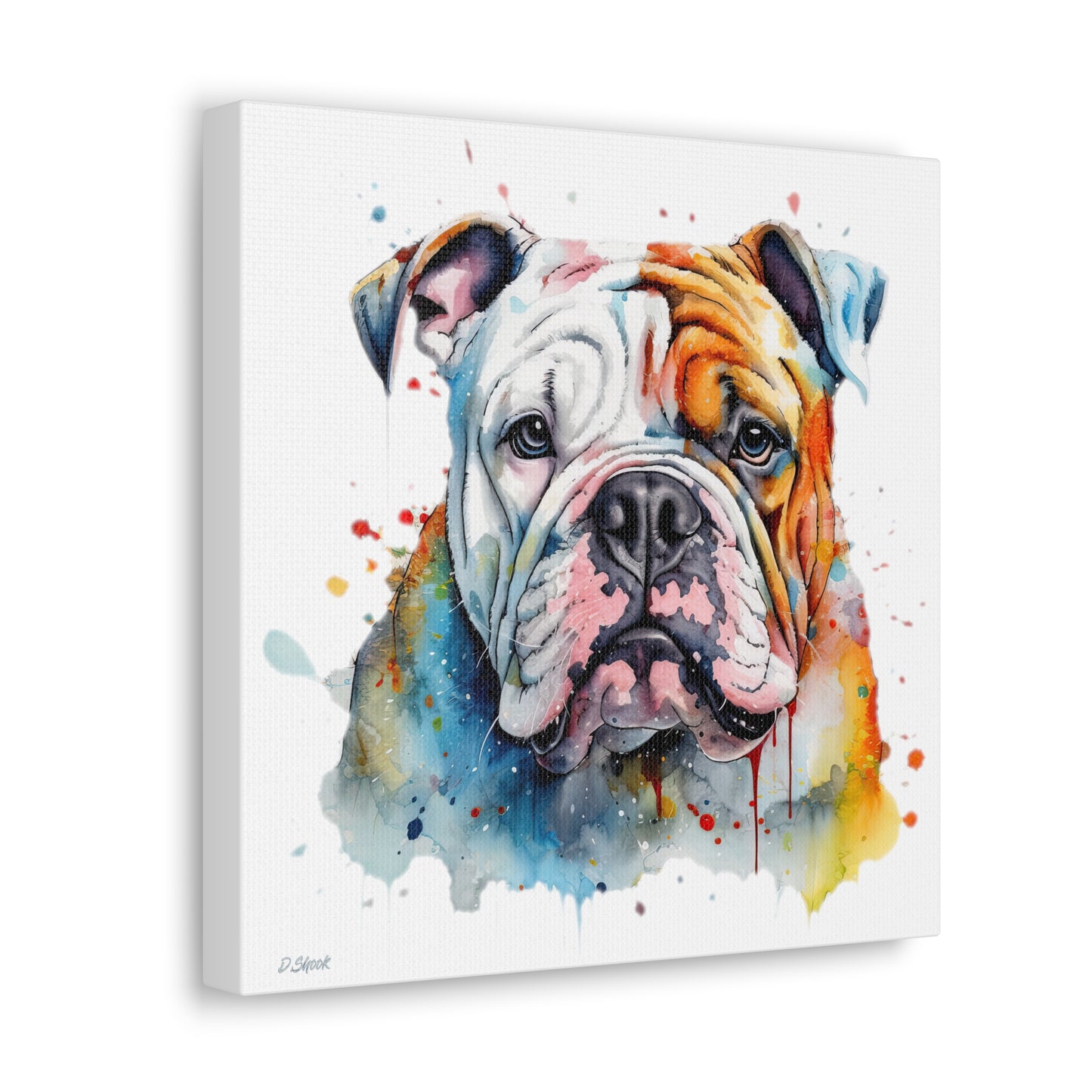 bulldog 3 Canvas Gallery Wraps