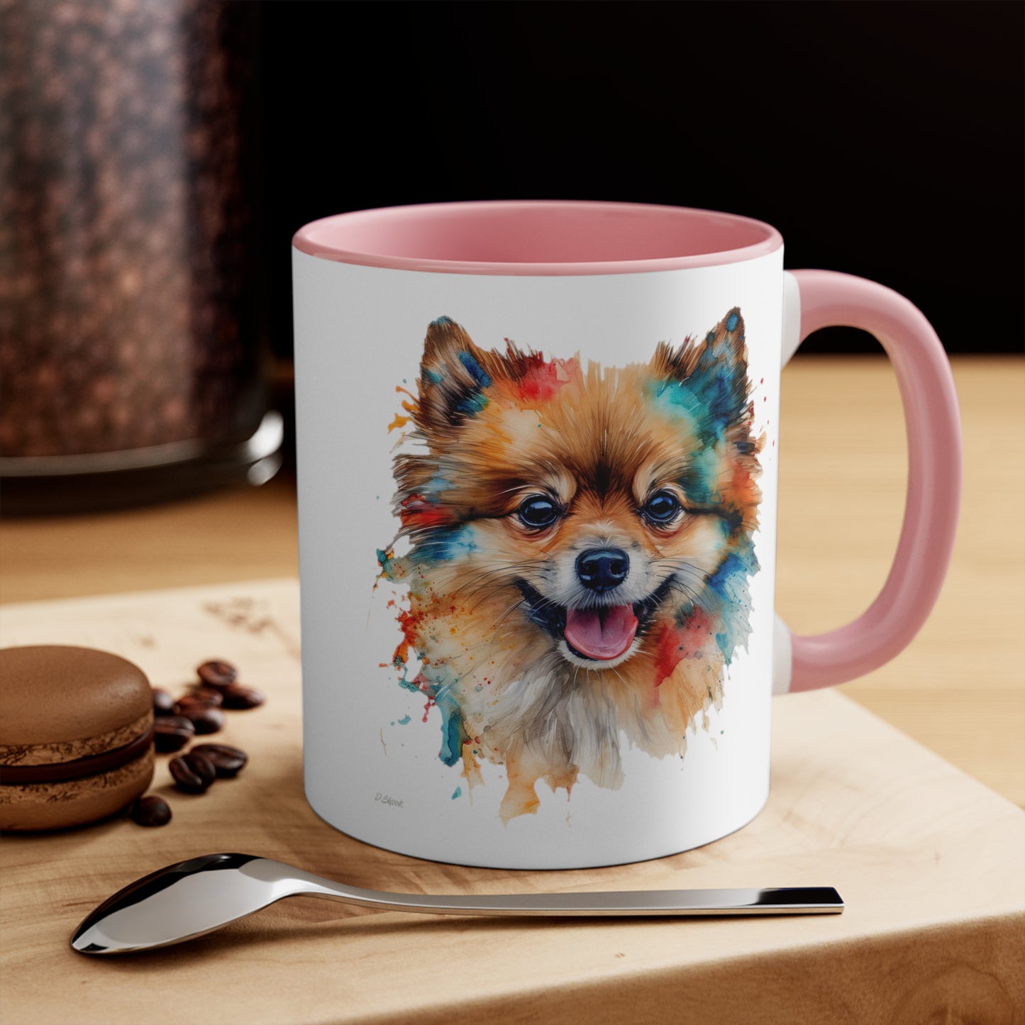 Pomeranian 3 Accent Mugs