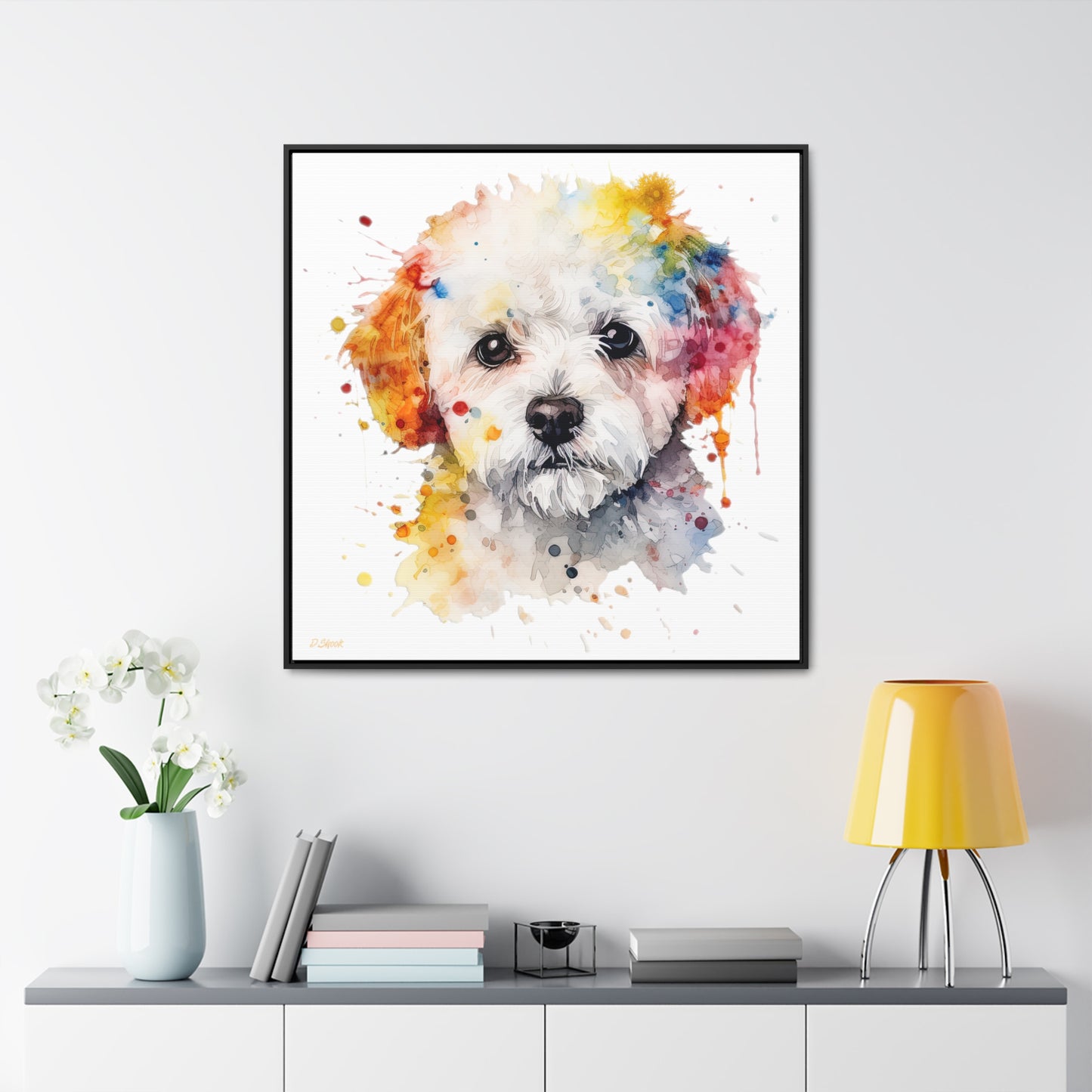 Bichon Frise 2 Gallery Canvas Wraps, Square Frame