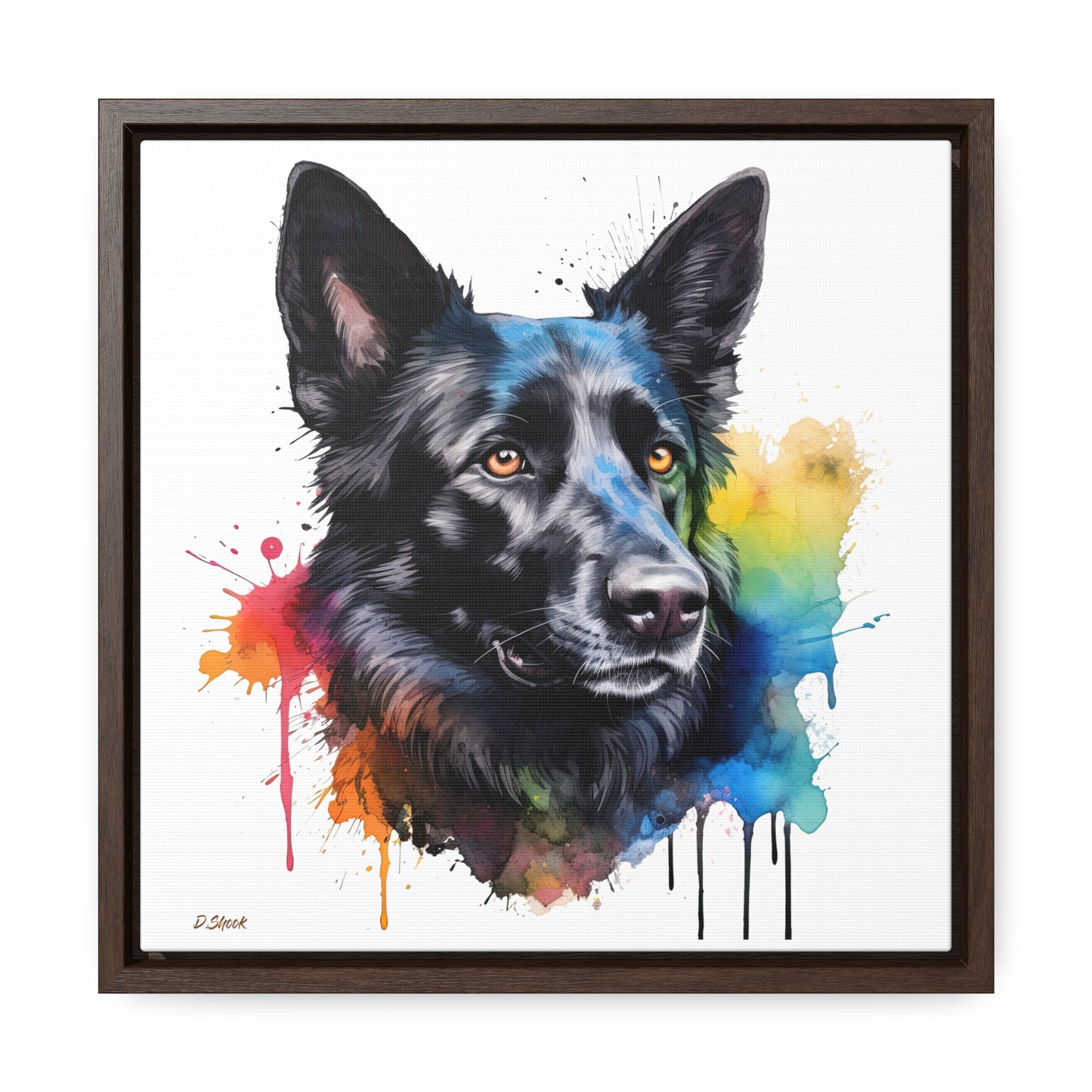 German Sheppard 22 Gallery Canvas Wraps, Square Frame