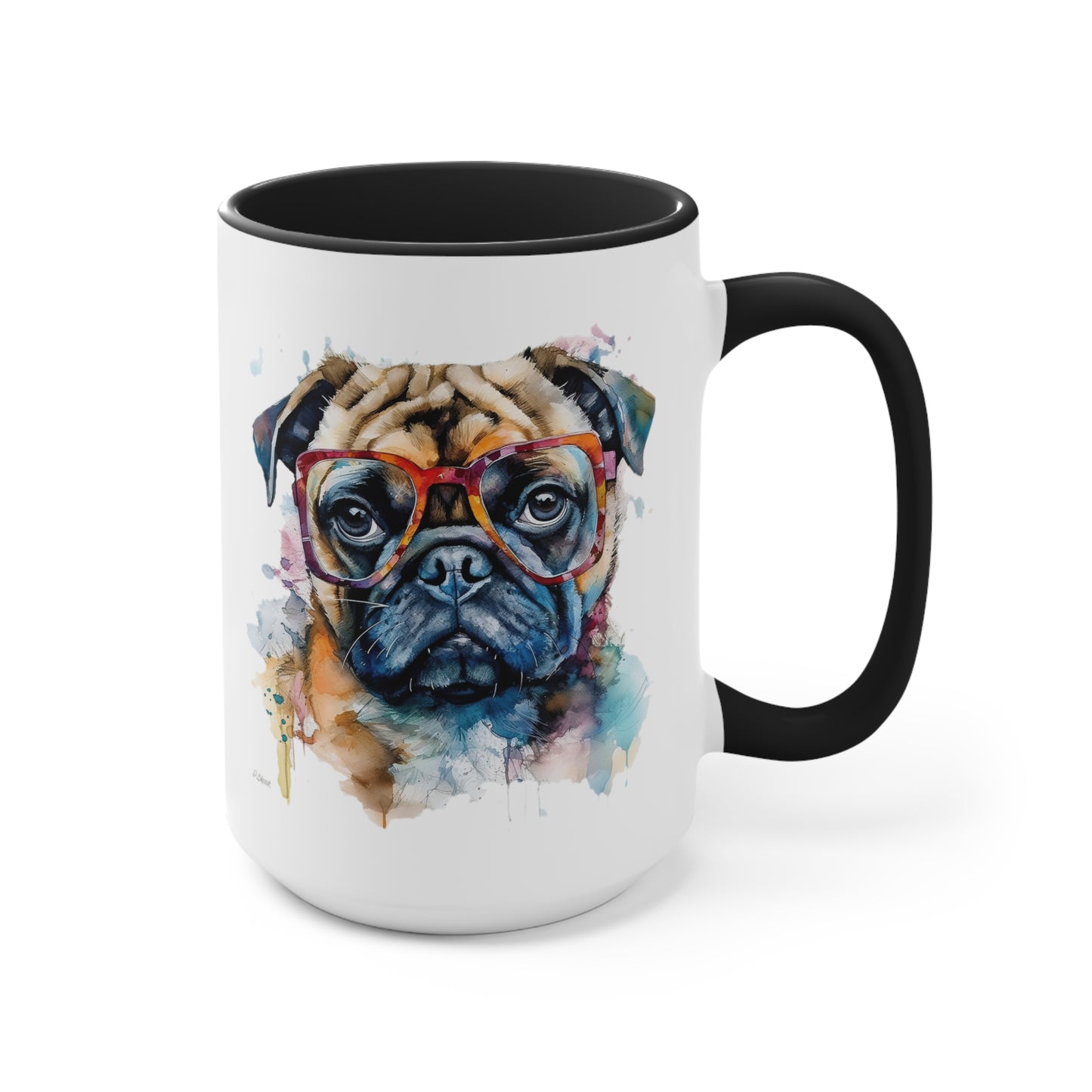 Pug 6 Accent Mugs